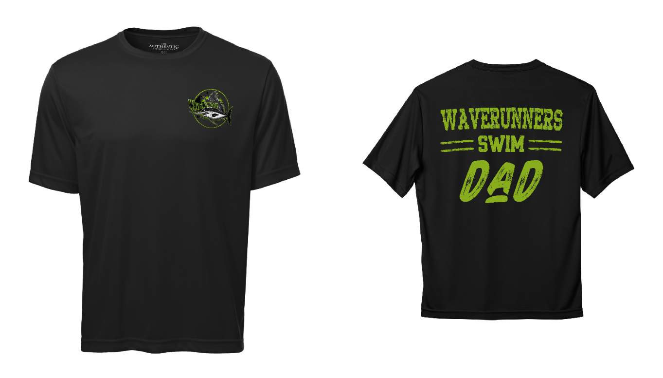 WaveRunners Swim Dad T-Shirt - Black