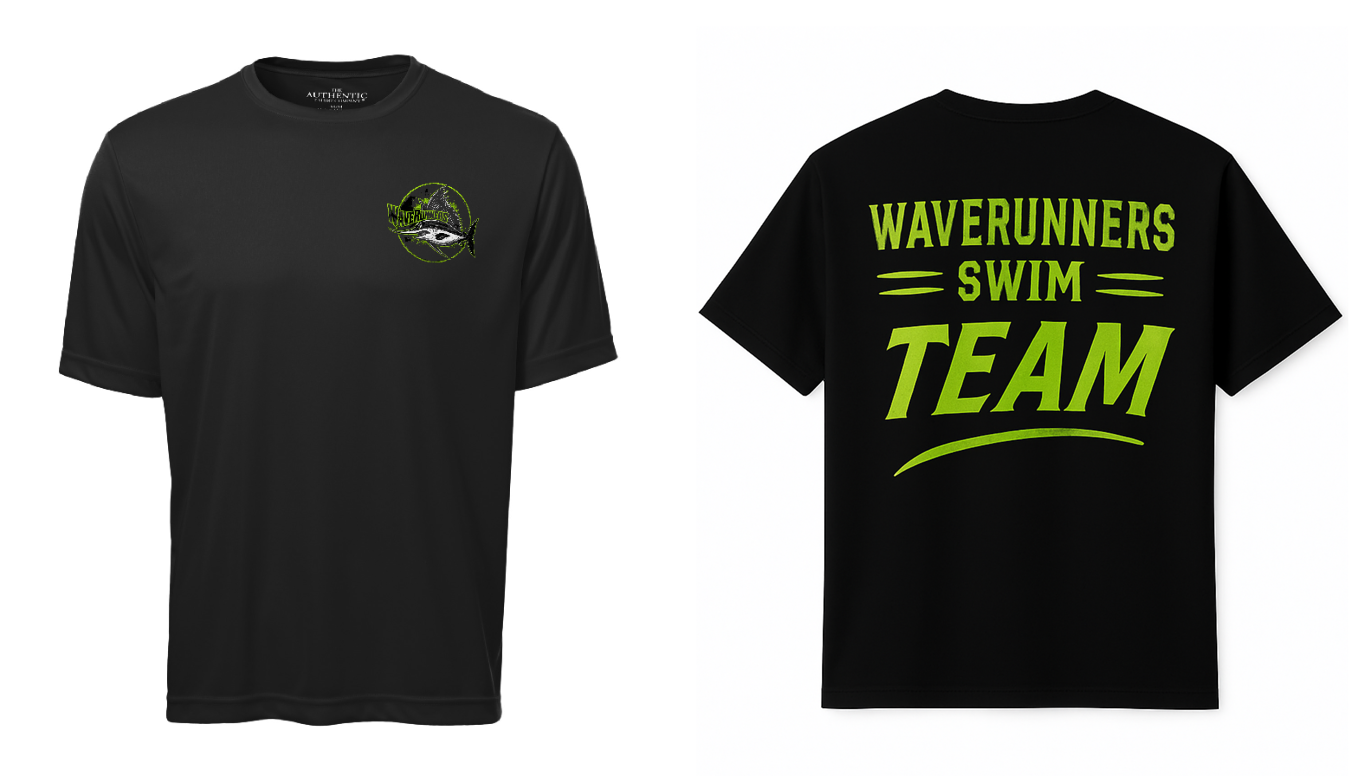 WaveRunners Swim Team T-Shirt - Black